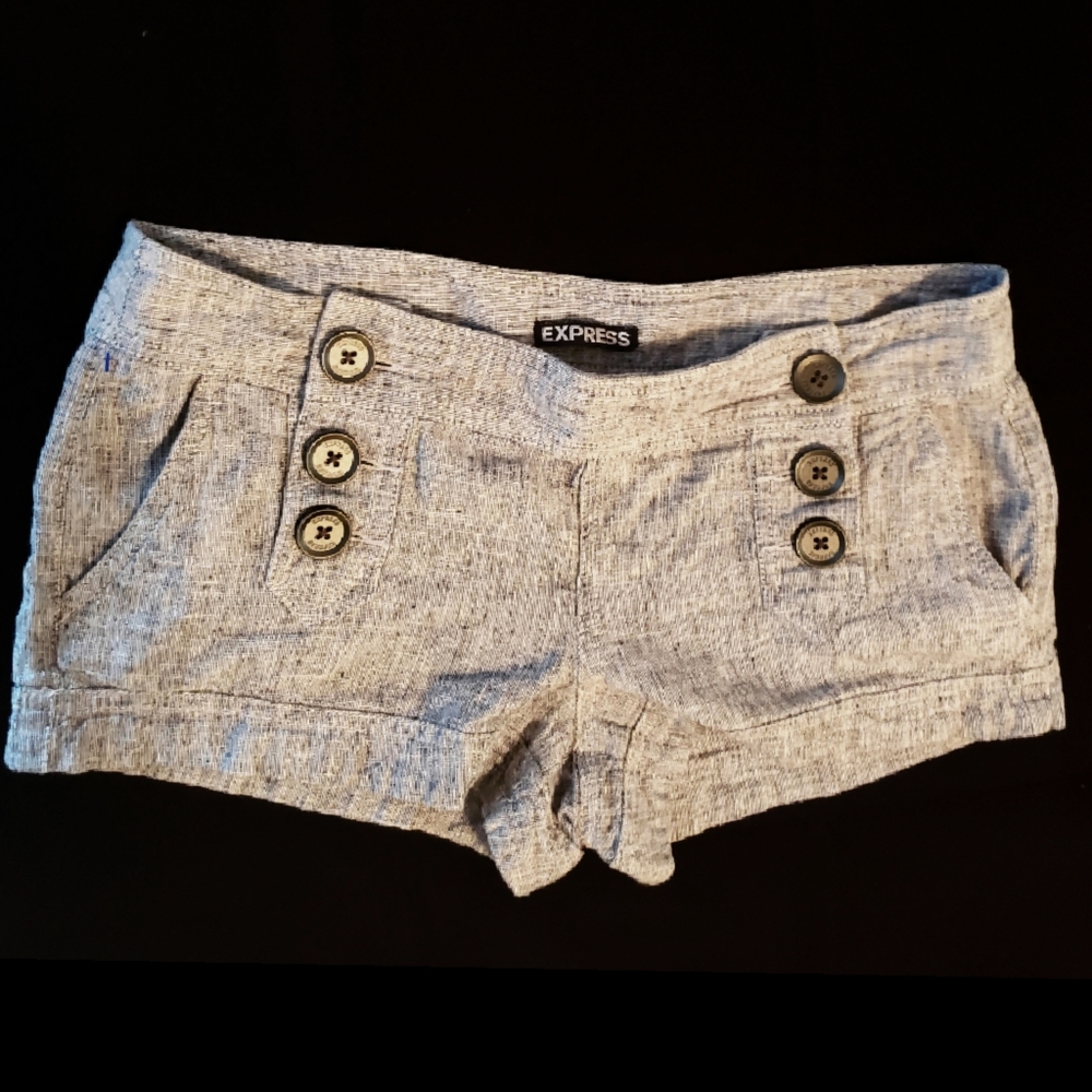 Gray Tweed Express Sailor Shorts Size 0